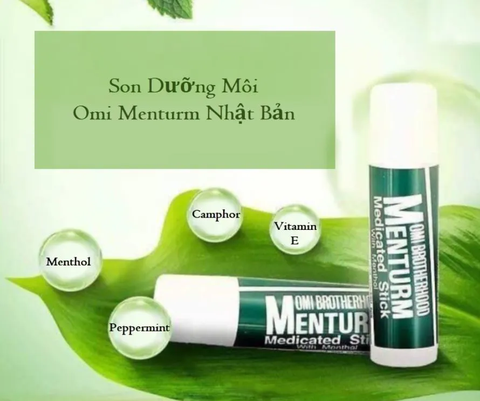 Son dưỡng môi  Omi Menturm 4g hương bạc hà