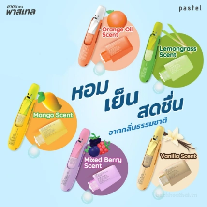 Ống hít thông mũi hương trái cây Pastel Brand Pocket Inhaler Fruity