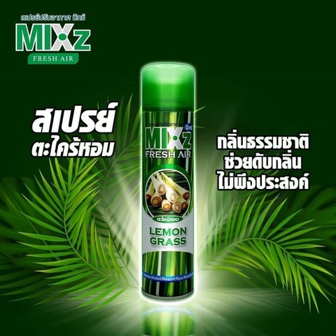 Xịt Phòng Sả Chanh Mixz Fresh Air 320ml - Lemon Grass