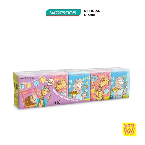 Khăn Giấy Bỏ Túi Watsons Velvety Soft Mini Hankies