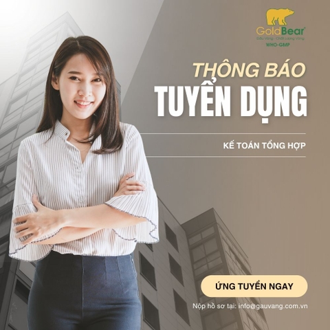 TUYỂN DỤNG KẾ TOÁN TỔNG HỢP