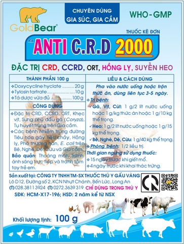 Rx-ANTI C.R.D 2000    (100 G/GÓI)-Thuốc kê đơn