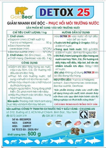 DETOX 25 500G/GÓI