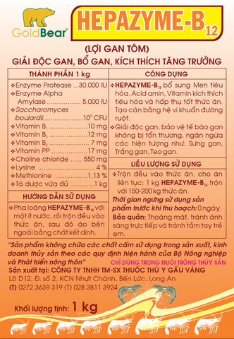 HEPAZYME-B12 TÔM 1KG/GÓI