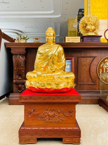 TƯỢNG THÍCH CA CAO 70CM DÁT VÀNG 9999