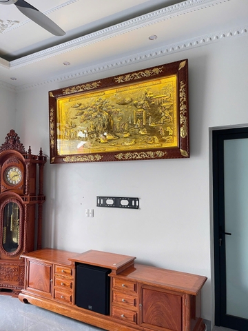 Tranh vinh quy bái tổ 2m3 x 1m2 dát điểm vàng