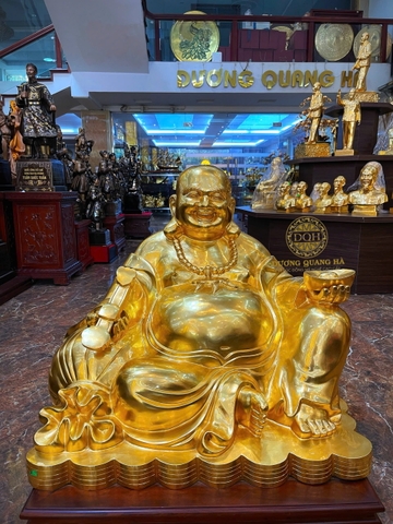 Tượng di lặc thiếp vàng