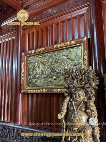 Trọn bộ tranh Vinh Quy Bái Tổ , Vinh Hoa Phú Quý 1m97x1m17 dát điểm vàng gửi tới quý khách hàng