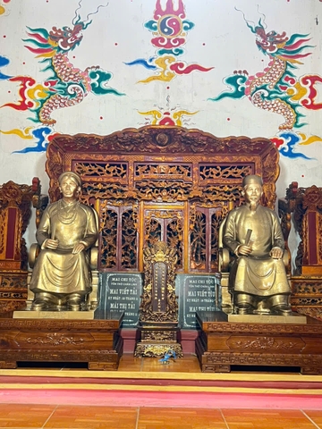 Tượng tổ ông tổ bà ngồi ghế cao 81cm