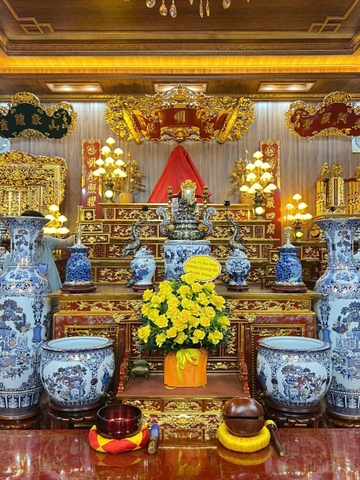 Bộ đồ thờ cao cấp cho điện thờ tư gia