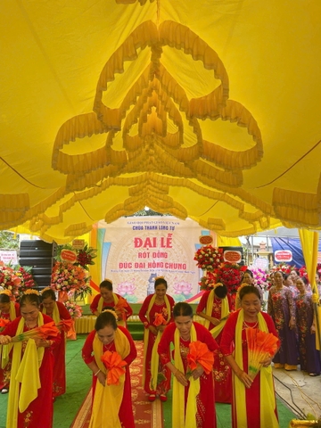 Thi công đúc chuông 500kg tại chùa thanh long tự - vĩnh phúc