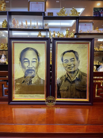 Tranh bác hồ - bác giáp dưới tay nghề của thợ thủ công