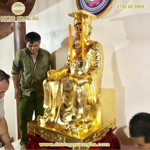 Tượng Thần Hoàng Làng dát vàng 9999