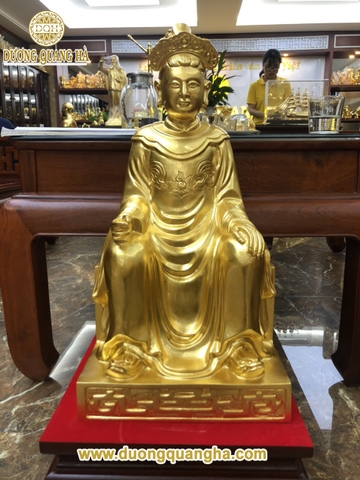 Tượng đồng Mẫu Thượng Ngàn dát vàng 9999