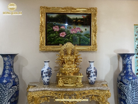 Tượng Phật Thiên Thủ Thiên Nhãn dát vàng 9999