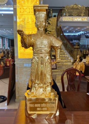 Tượng Vua Đinh Tiên Hoàng 50cm Dát Vàng