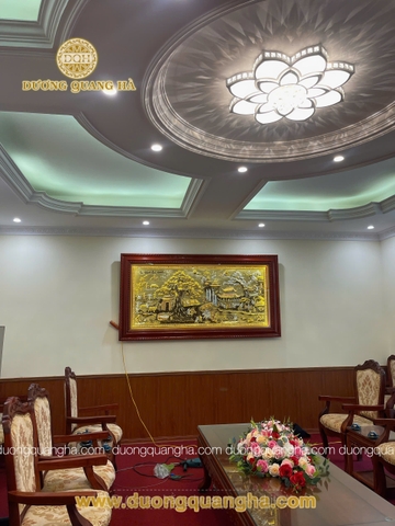 THI CÔNG BÀN GIAO TRANH CỘI NGUỒN CHO BAN CHỈ HUY QUÂN SỰ PHƯỜNG PHỦ LÝ