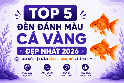 TOP 5 đèn đánh màu cá vàng đẹp nhất 2026 – Làm nổi bật màu vàng, cam, đỏ và ánh kim cho cá