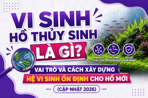 Vi sinh hồ thủy sinh là gì? Vai trò và cách xây dựng hệ vi sinh ổn định cho hồ mới