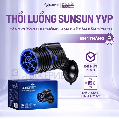 Máy thổi luồng SunSun YVP 01A-04A - Tạo dòng chảy, tạo sóng, hạn chế cặn đáy hồ cá cảnh, thủy sinh