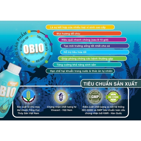 Men vi sinh Koika OBIO 4 trong 1 - Làm trong nước, khử độc, khử tanh, tăng tốc tiêu hóa cho cá cảnh