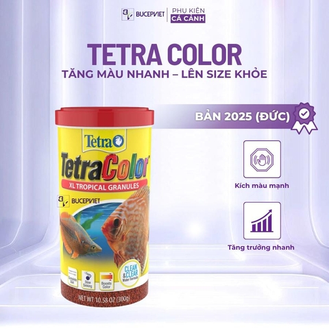 Thức ăn Tetra Color bản 2025 - Tăng size lên màu nhanh, giàu dinh dưỡng, sạch nước cho cá cảnh hồ thủy sinh