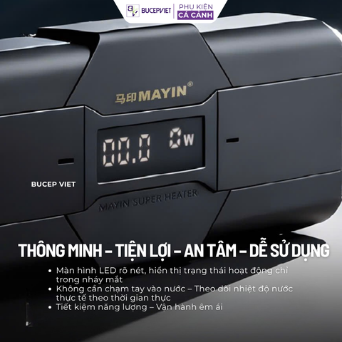 Sưởi Mayin Titan - Mẫu sưởi bế cá thủy sinh bền rẻ, nhiều công suất 300w - 600w - 1200w