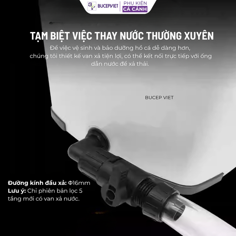 Lọc thùng Sunsun Xiaoli XWA – Tích hợp lọc váng cho bể thủy sinh, lọc nước hiệu quả, làm trong nước, BH 1 tháng