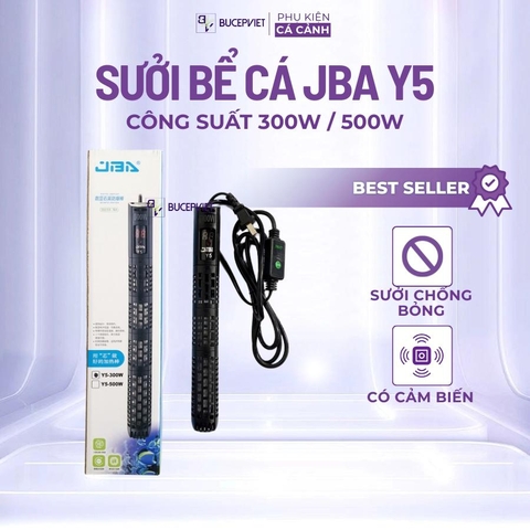 Sưởi hồ cá JBA Y5 (100W, 200W, 300W, 500W) có vỏ nhựa chống bỏng