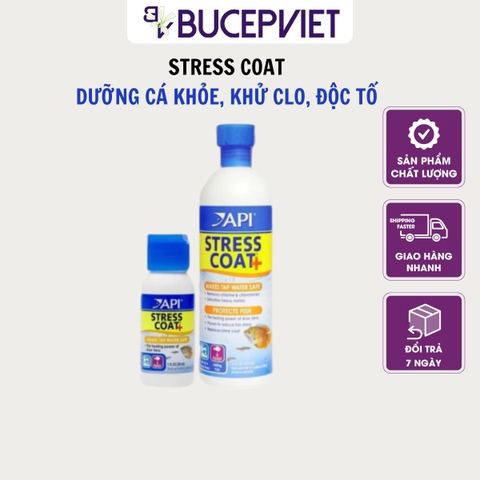 Stress Coat API - Giảm stress, dưỡng cá khỏe, phục hồi chất nhờn, chống tuột nhớt, Khử độc nước hồ cá