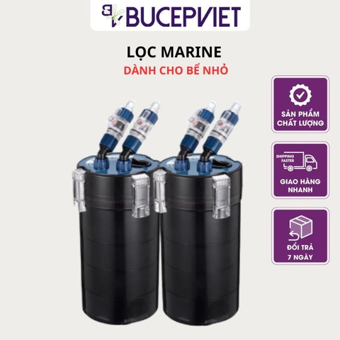Lọc thùng bể cá MARINE sẵn vật liệu học (sứ lọc, bông lọc) với nhiều ngăn tiện lợi, êm, sang trọng