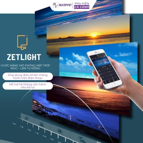 Đèn Zetlight UFO PRO MAX F8 – Đèn LED cho hồ thủy sinh, biotope, hiệu ứng sóng đẹp, điều chỉnh qua app