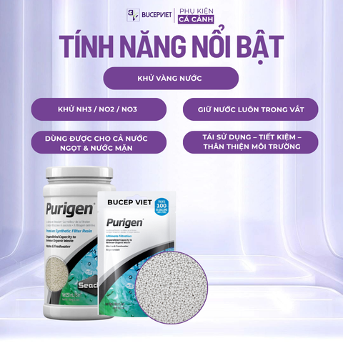 Vật liệu lọc Seachem Purigen làm trong nước và hấp thụ độc tố bể cá