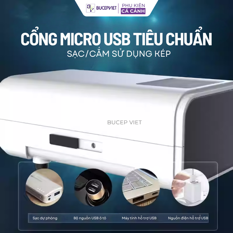 Máy sủi oxy tích điện siêu êm YEE dành cho bể cá
