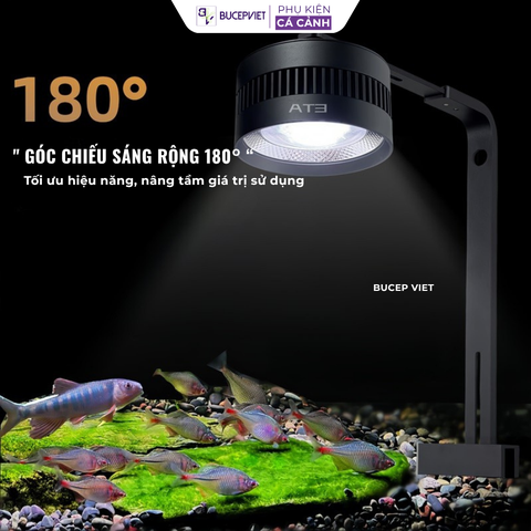 Đèn Bể Cá Tròn COCO FA Series (50-75-100w), Đèn thủy sinh mắt led COB màu tự nhiên, nịnh màu cá, tạo hiếu ứng sóng nước