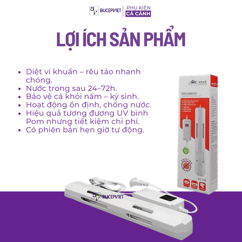 Đèn UV Baoyu BY-198T tích hợp tính năng hẹn giờ