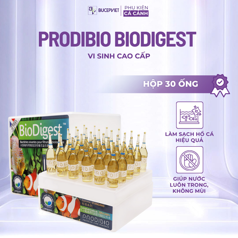 Vi sinh tươi cao cấp Prodibio BioDigest (1 hộp 30 ống) - Khởi tạo hệ vi sinh mạnh mẽ, hoàn hảo cho mọi bể cá