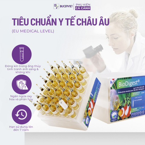 Vi sinh tươi cao cấp Prodibio BioDigest (1 hộp 30 ống) - Khởi tạo hệ vi sinh mạnh mẽ, hoàn hảo cho mọi bể cá