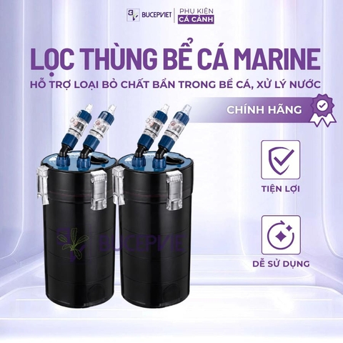 Lọc thùng Marine KY Series – Kèm sẵn sứ lọc, bông lọc, nhiều ngăn, vận hành êm, lọc nước hiệu quả cho bể cá