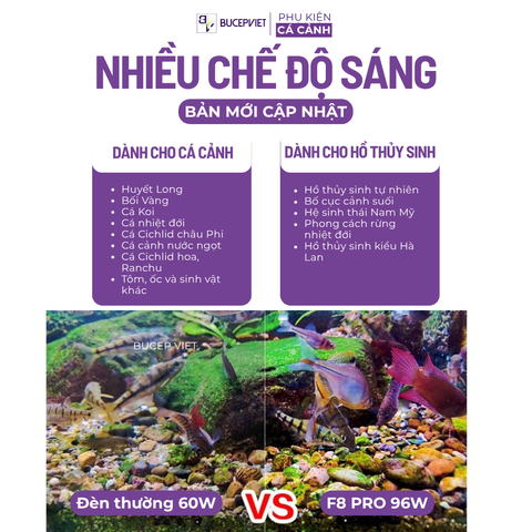 Đèn Zetlight UFO PRO MAX F8 – Đèn LED cho hồ thủy sinh, biotope, hiệu ứng sóng đẹp, điều chỉnh qua app