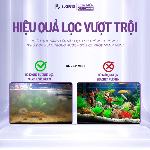 Vật liệu lọc Seachem Purigen làm trong nước và hấp thụ độc tố bể cá