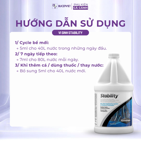 Hướng dẫn sử dụng Seachem Stability - cách sử dụng