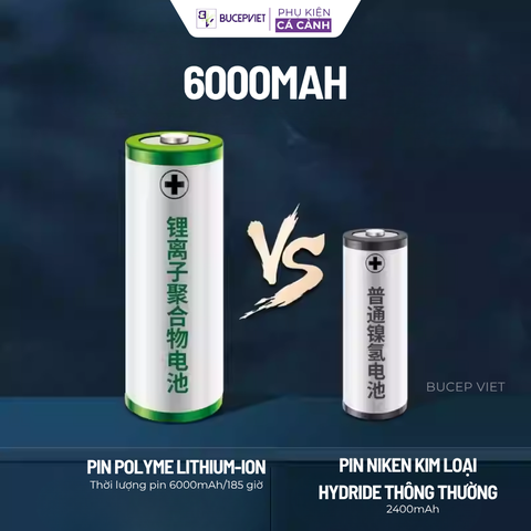 Máy sủi oxy tích điện siêu êm YEE dành cho bể cá