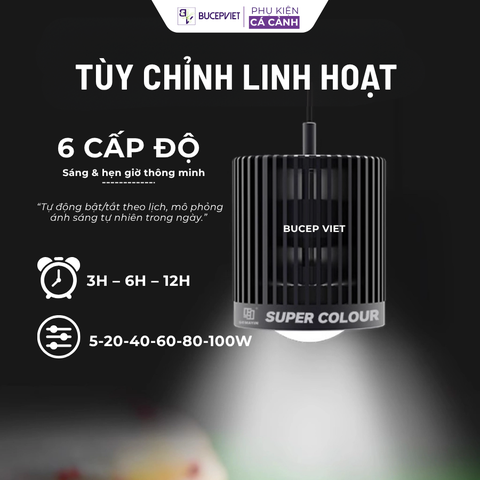 Đèn LED Rọi Mayin Super Color 100W, Mẫu Đèn Thủy Sinh Điều chỉnh 6 cấp độ sáng(BH:6 tháng)