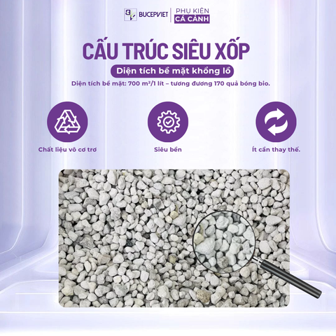 Thùng 4 Lít Matrix Seachem có tem chính hãng SICAVI - Vật liệu lọc làm trong nước, nuôi cấy vi sinh cải tạo trong nước hồ cá thủy sinh và cá cảnh biển