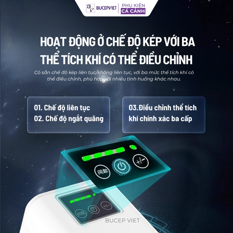 Máy sủi oxy tích điện siêu êm YEE dành cho bể cá