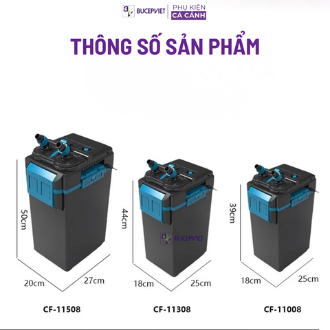 Lọc thùng Dophin CF-11008, CF-11308, CF-11508 thế hệ mới, Bảo hành 1 năm