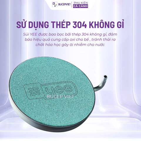 Đĩa sủi oxy YEE 38mm/58mm - Sủi siêu mịn, tăng hòa tan oxy, kèm van chia và hít kính cho hồ cá