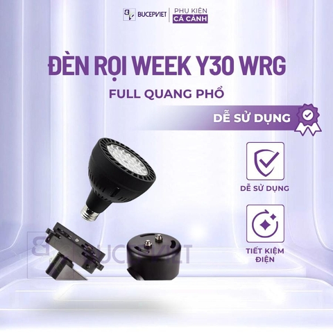 Đèn rọi ray Week Y30 WRG (2.0) cho bể cá cảnh, bán cạn (không kèm ray)