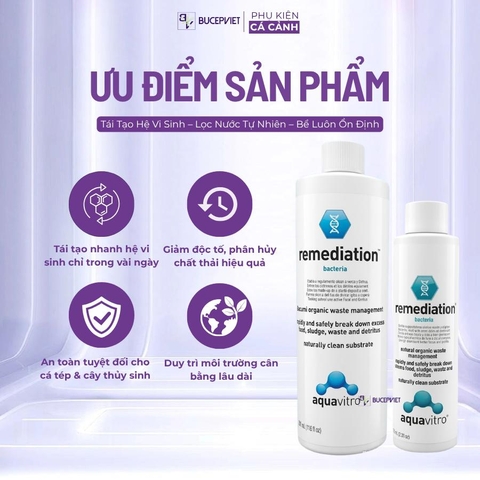 Vi sinh Seachem Remediation cao cấp 150ml/350ml- Siêu vi sinh cho hồ cá biển và hồ cá nước ngọt, giúp khởi tạo và bình ổn hồ thủy sinh
